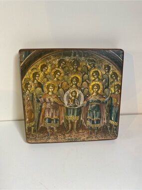 Vintage Eastern Orthodox Icon Synaxis of the Holy Archangels Michael and Gabriel